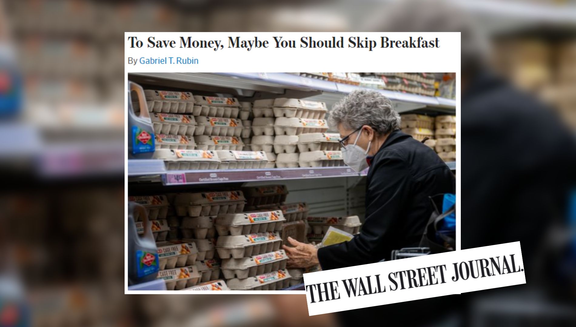 ¿Cómo dejar de ser pobre? No comas: The Wall Street Journal dice que para ahorrar dinero deberías saltarte el desayuno