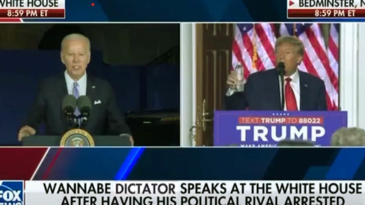 Cuando pagas bien a tus medios: Fox llama a Biden “aspirante a dictador” durante un discurso de Trump