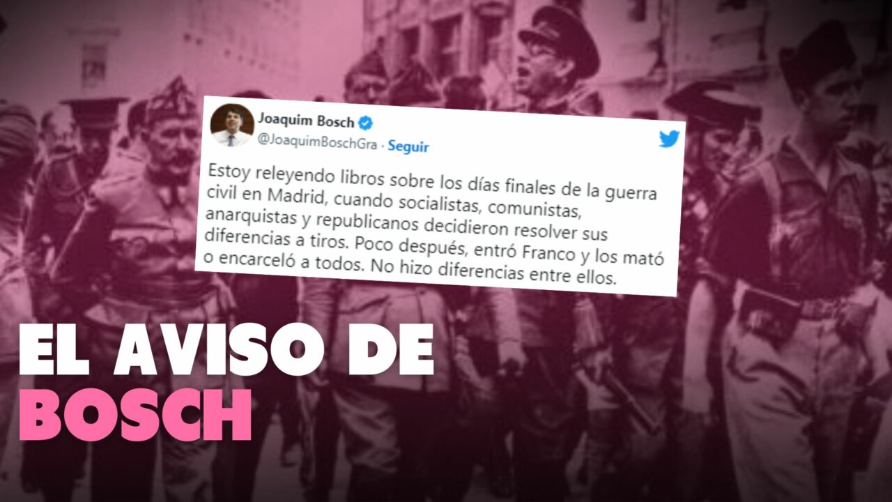 El aviso de Joaquim Bosch sobre lo que le importan a la derecha los diferentes matices de las izquierdas