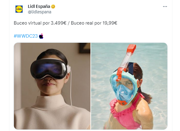 Troleo viral: Lidl se mofa de las gafas de realidad virtual de Apple