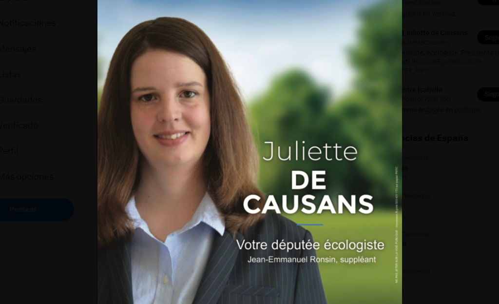 La foto retocada de una candidata francesa en un cartel electoral desata burlas y críticas